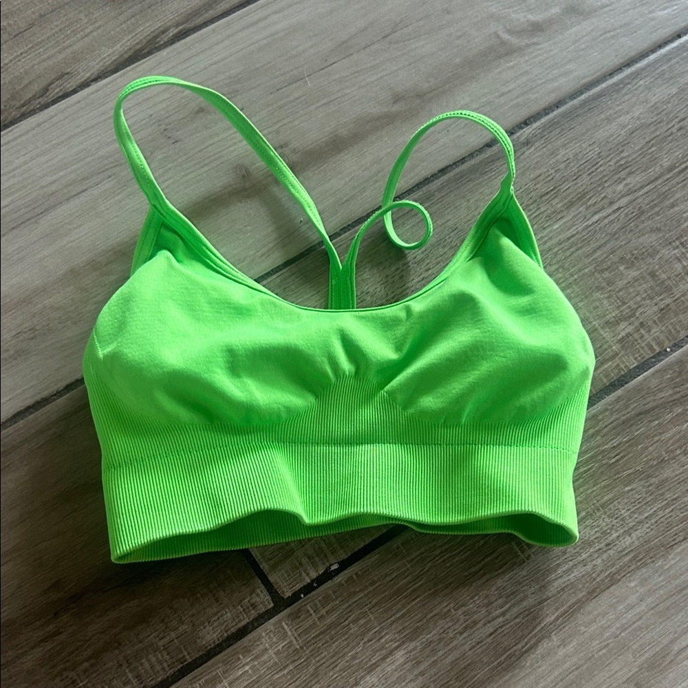 Gymshark Vibrant Green Strappy Sports Bra